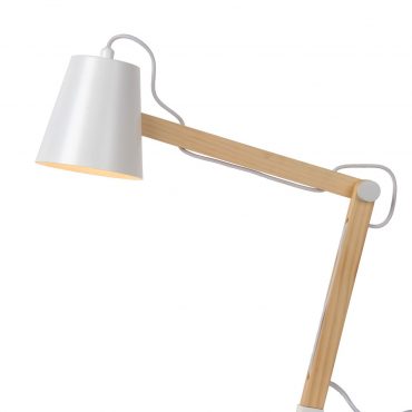 Lampka na biurko, śr. 12.5cm, biała
