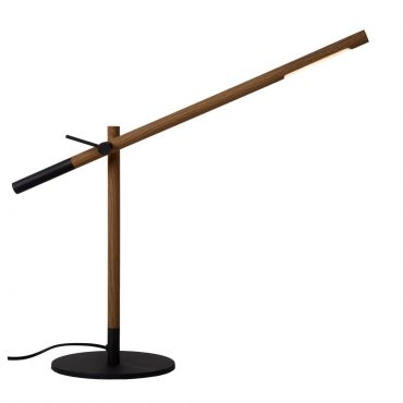 Metalowa lampka na biurko, sz. 55cm, brązowa